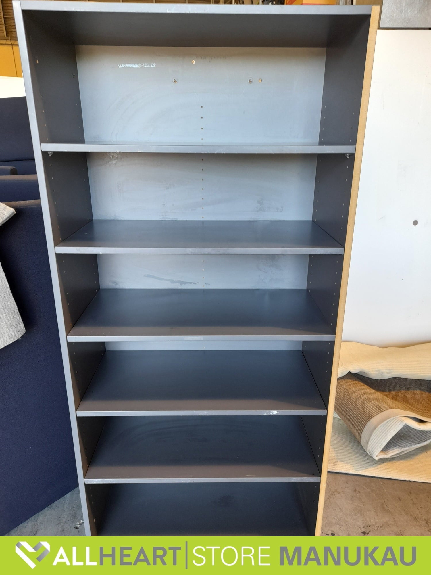 1650mm Tall Bookshelf - Dark Grey