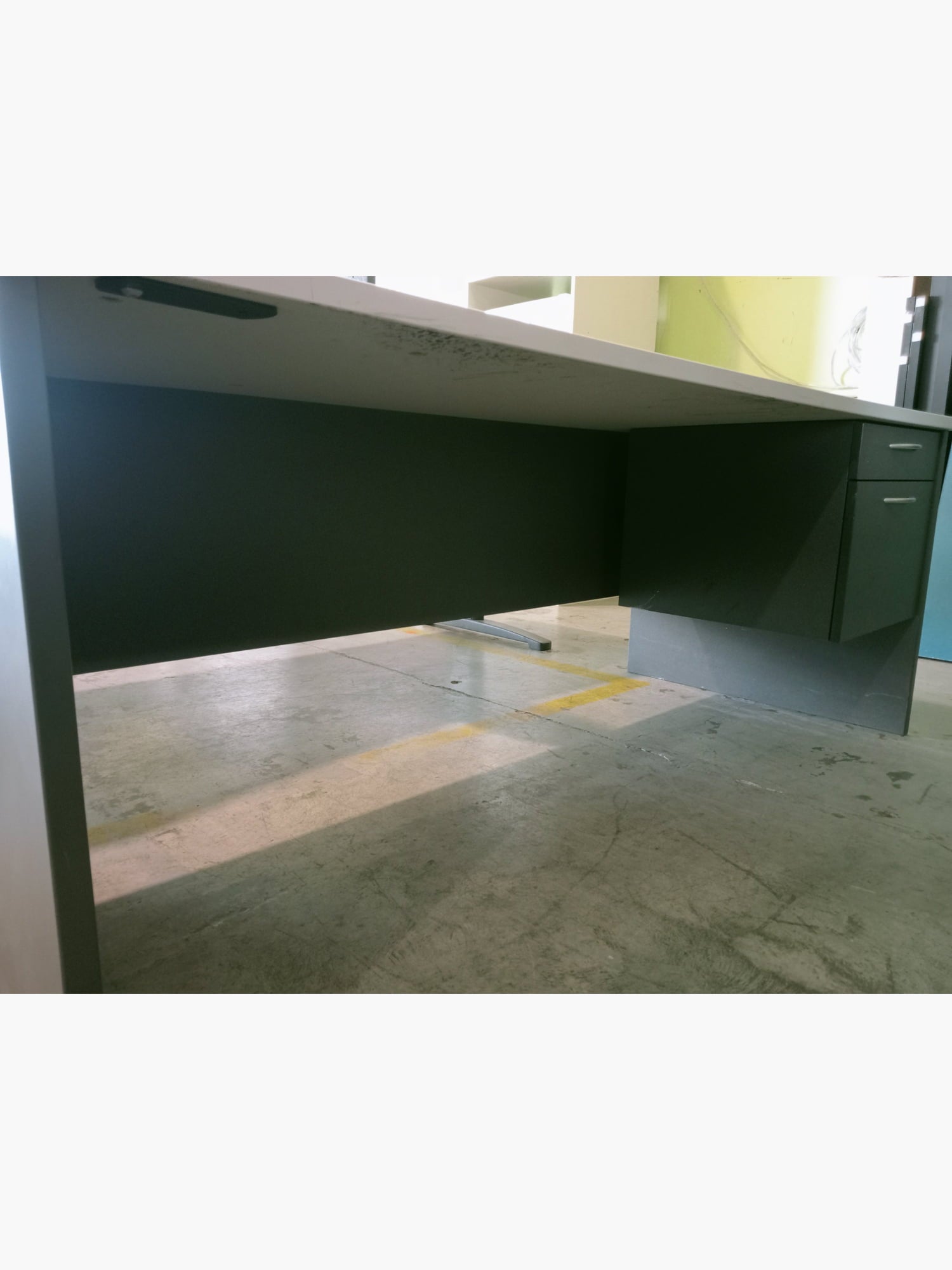 2 Drawer Modesty Desk - Grey - Office furniture