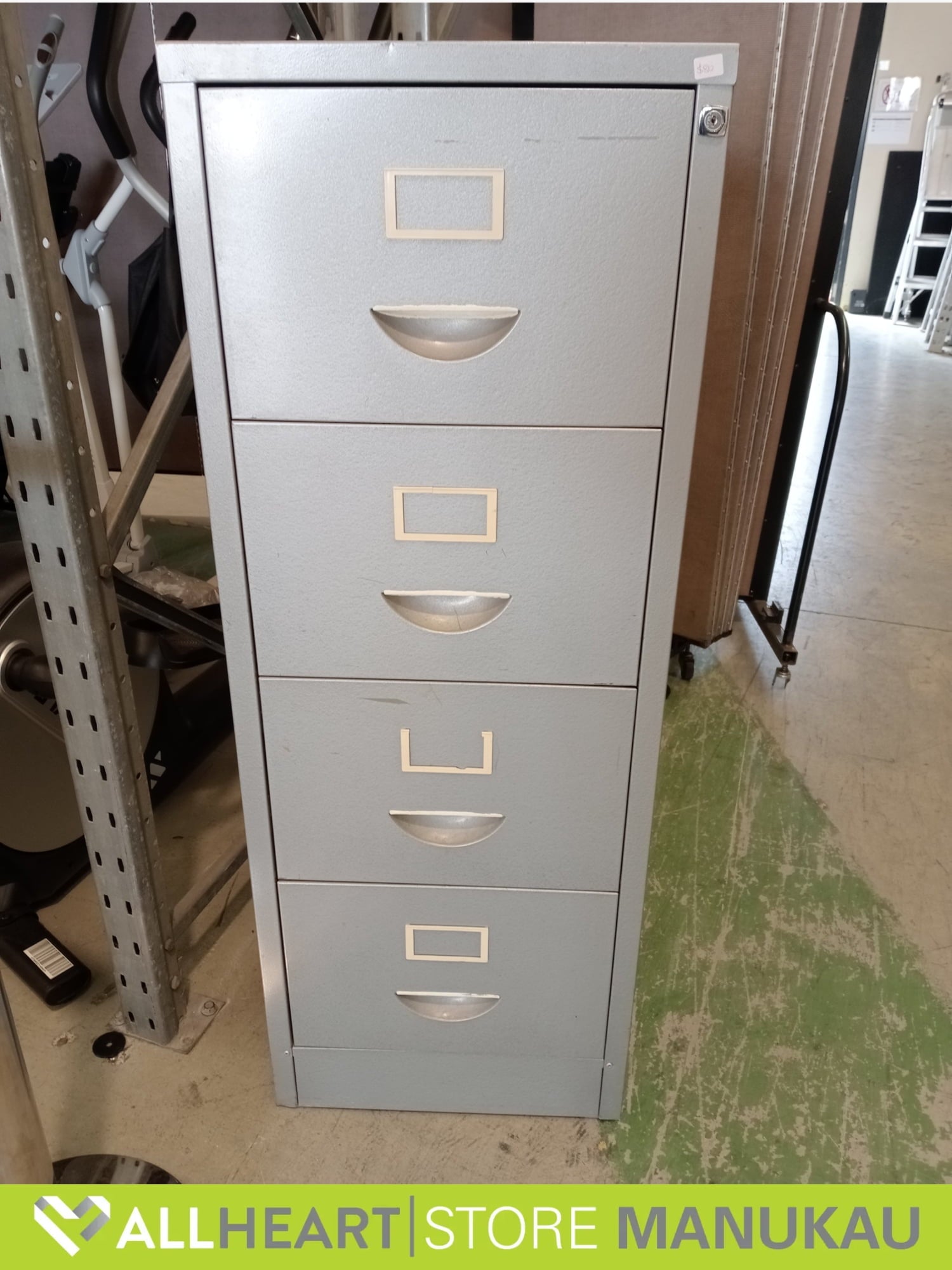 4 Drawer Filing Cabinet - Grey - Office furniture