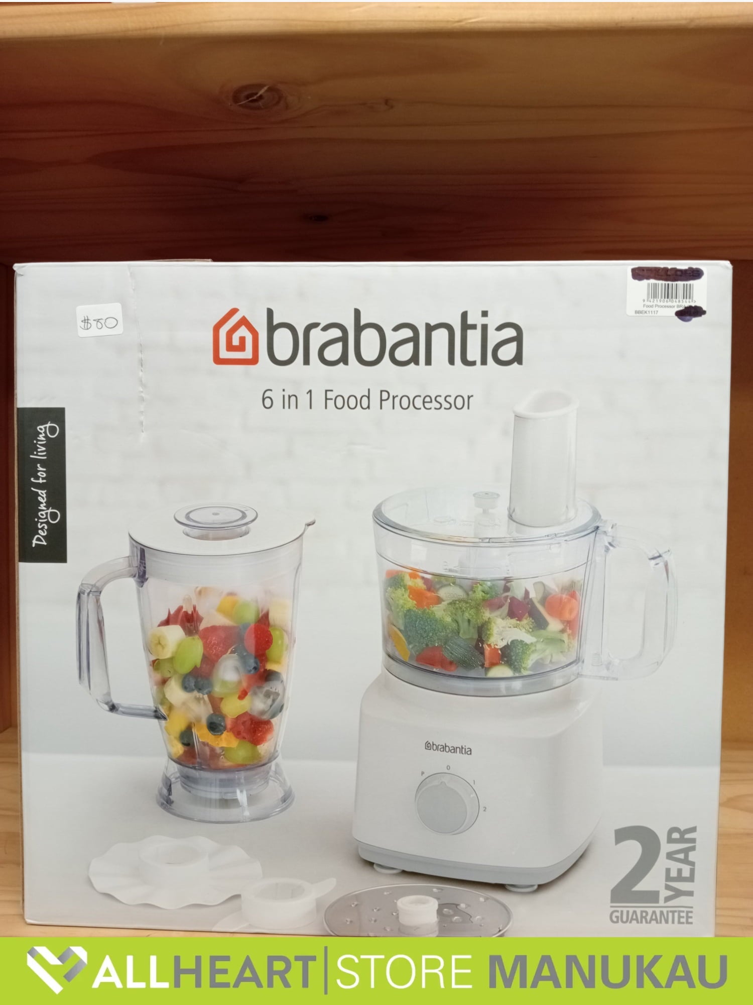 B/E Brabantia 6-in-1 Food Processor - Kitchen Appliance