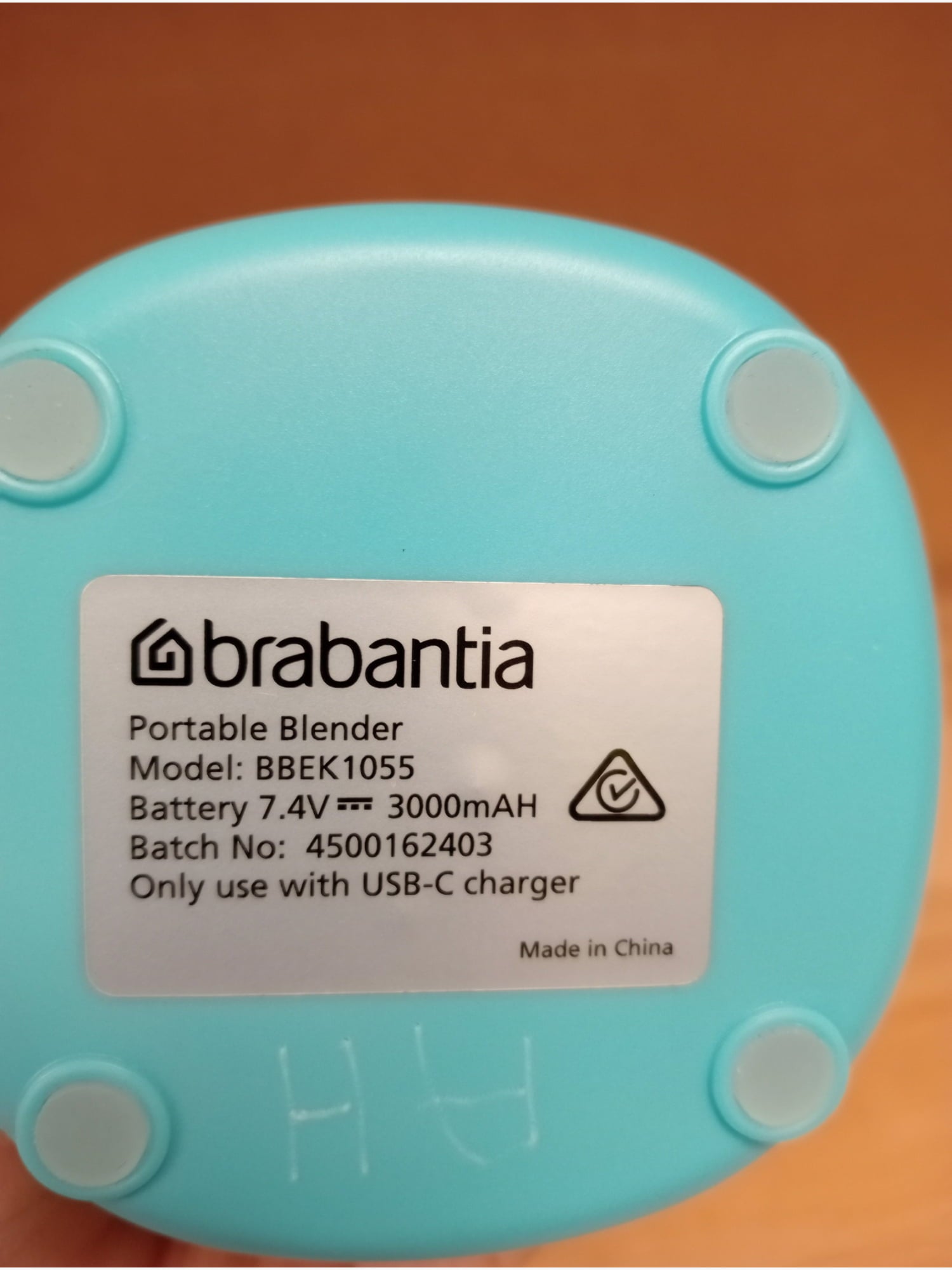 B/E Brabantia Portable Blender (Blue) - Kitchen Appliance