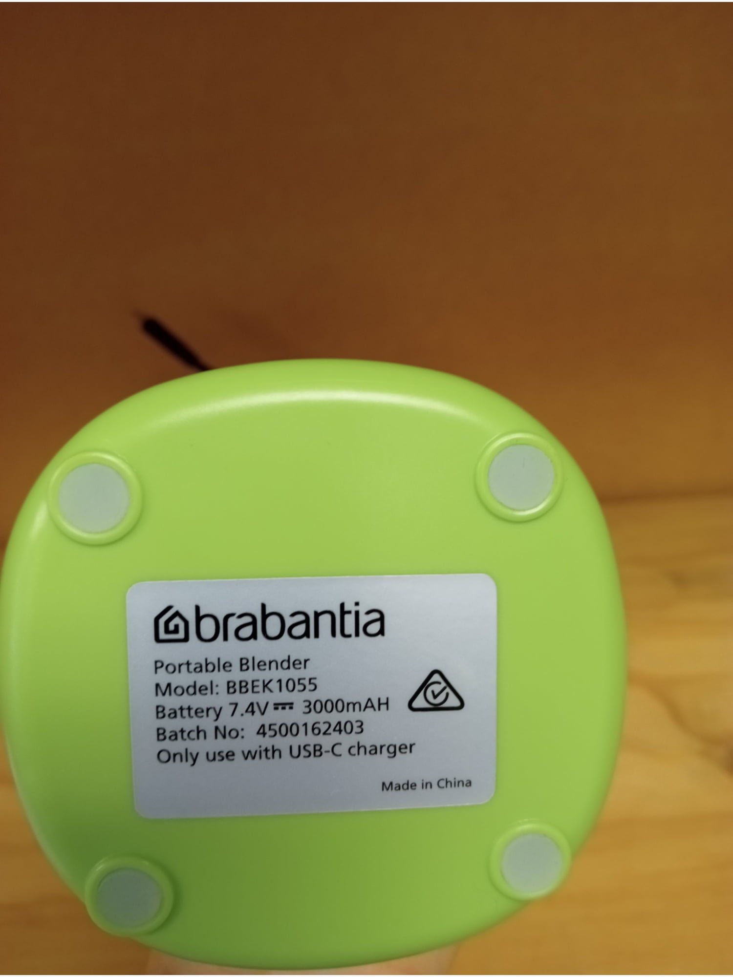 B/E Brabantia Portable Blender (Green) - Kitchen Appliance