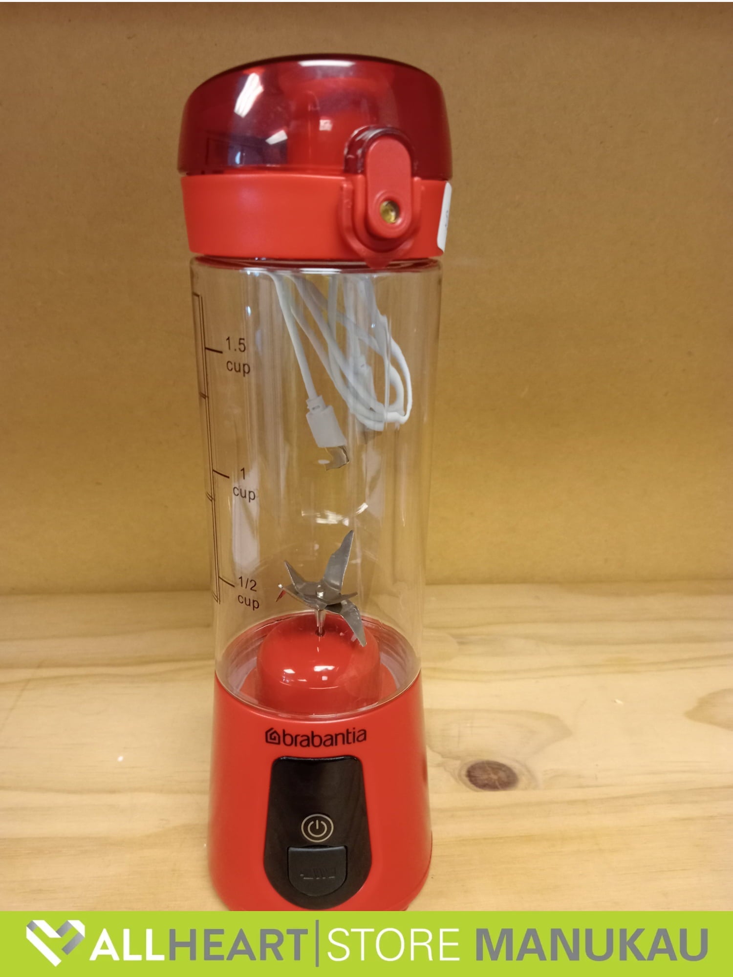 B/E Brabantia Portable Blender (Red) - Kitchen Appliance