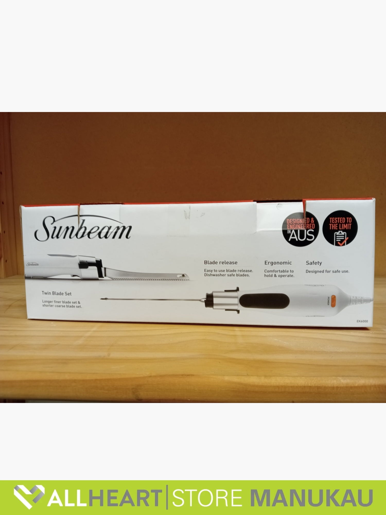 B/E Sunbeam CarveEasy Twin Blade Electric Knife - Kitchen Appliance