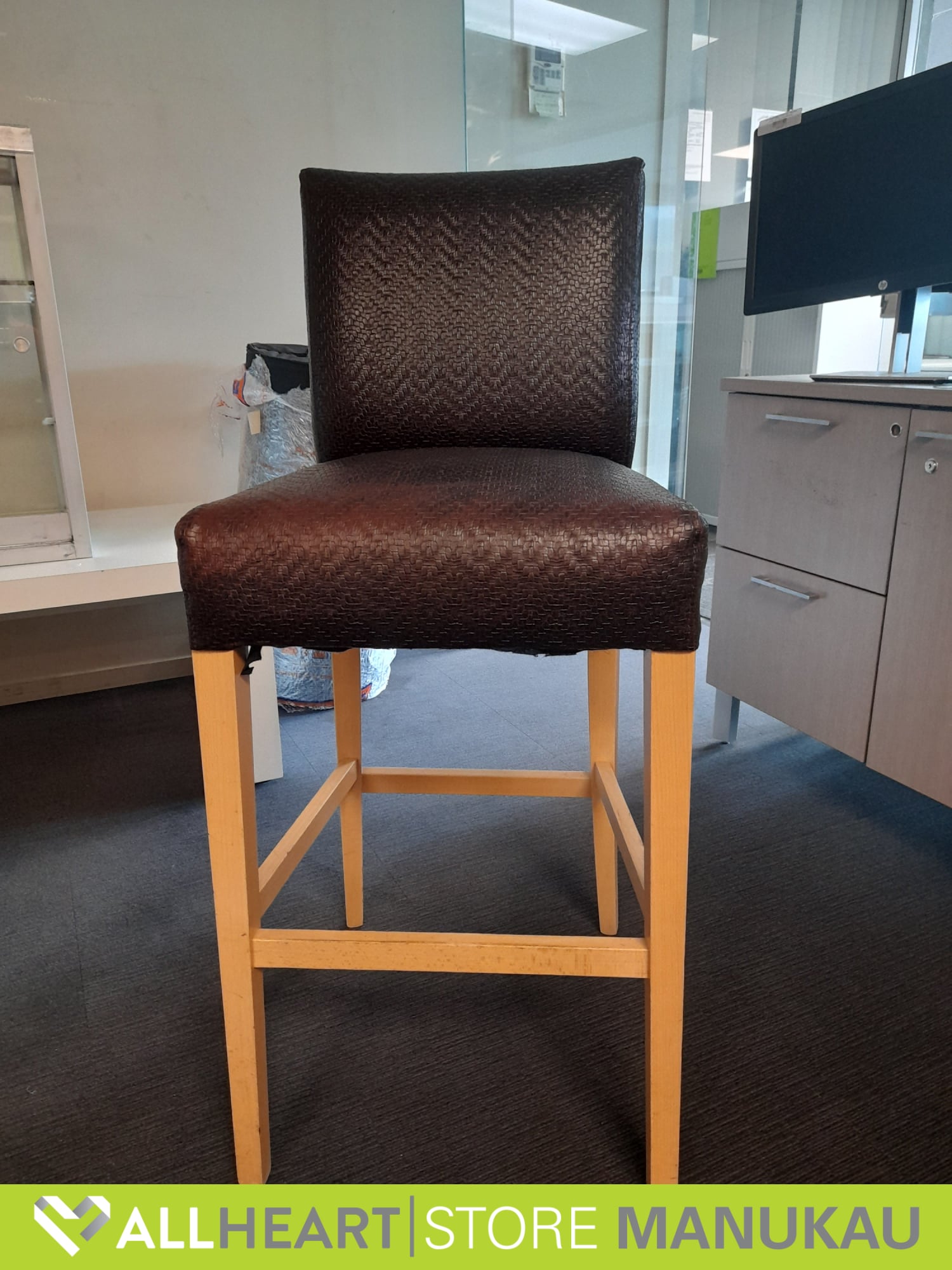 Bar Stool - Coffee Colour with Backrest