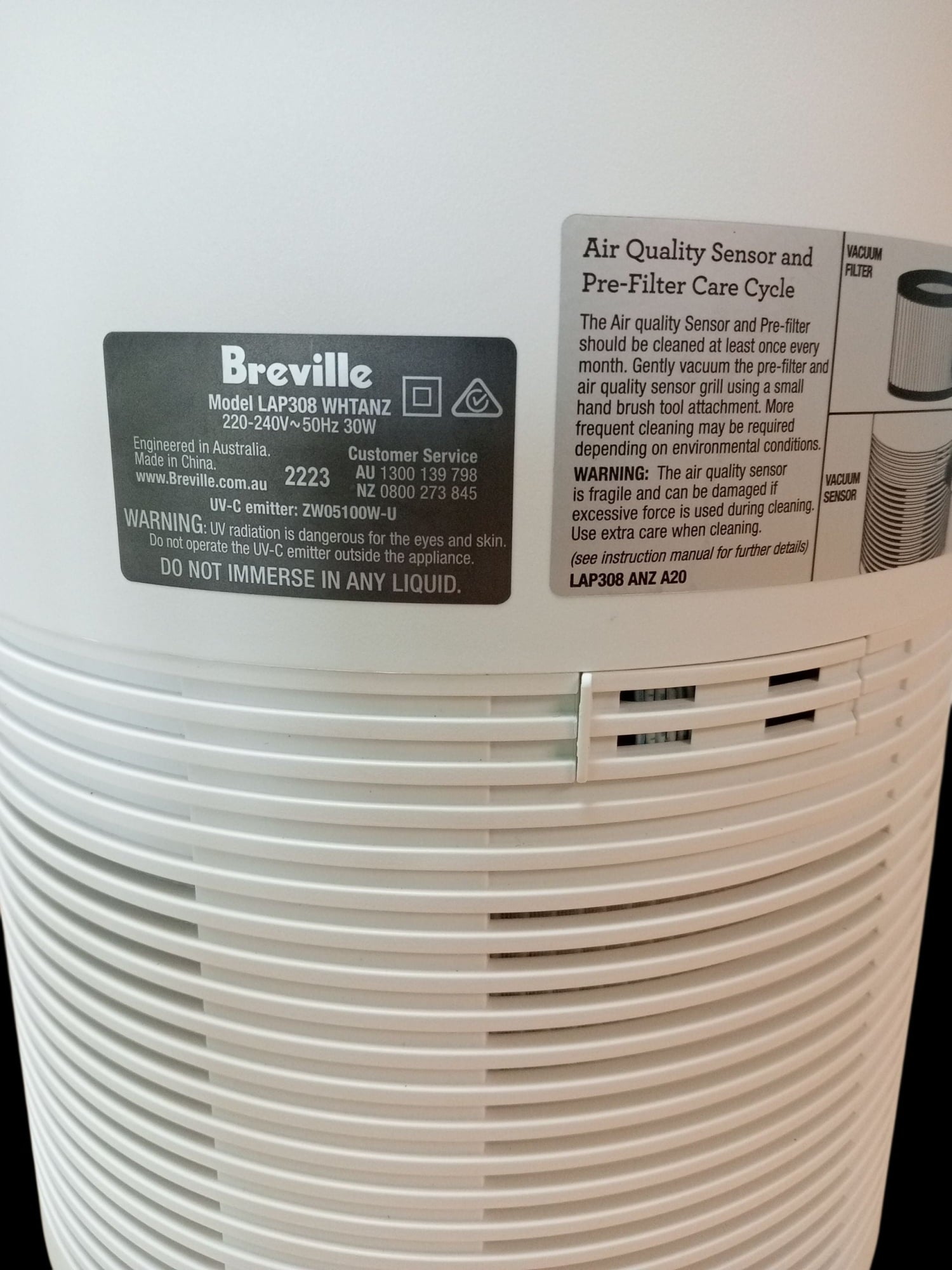 BE Breville the Smart Air - Air Purifier - Electrical Goods