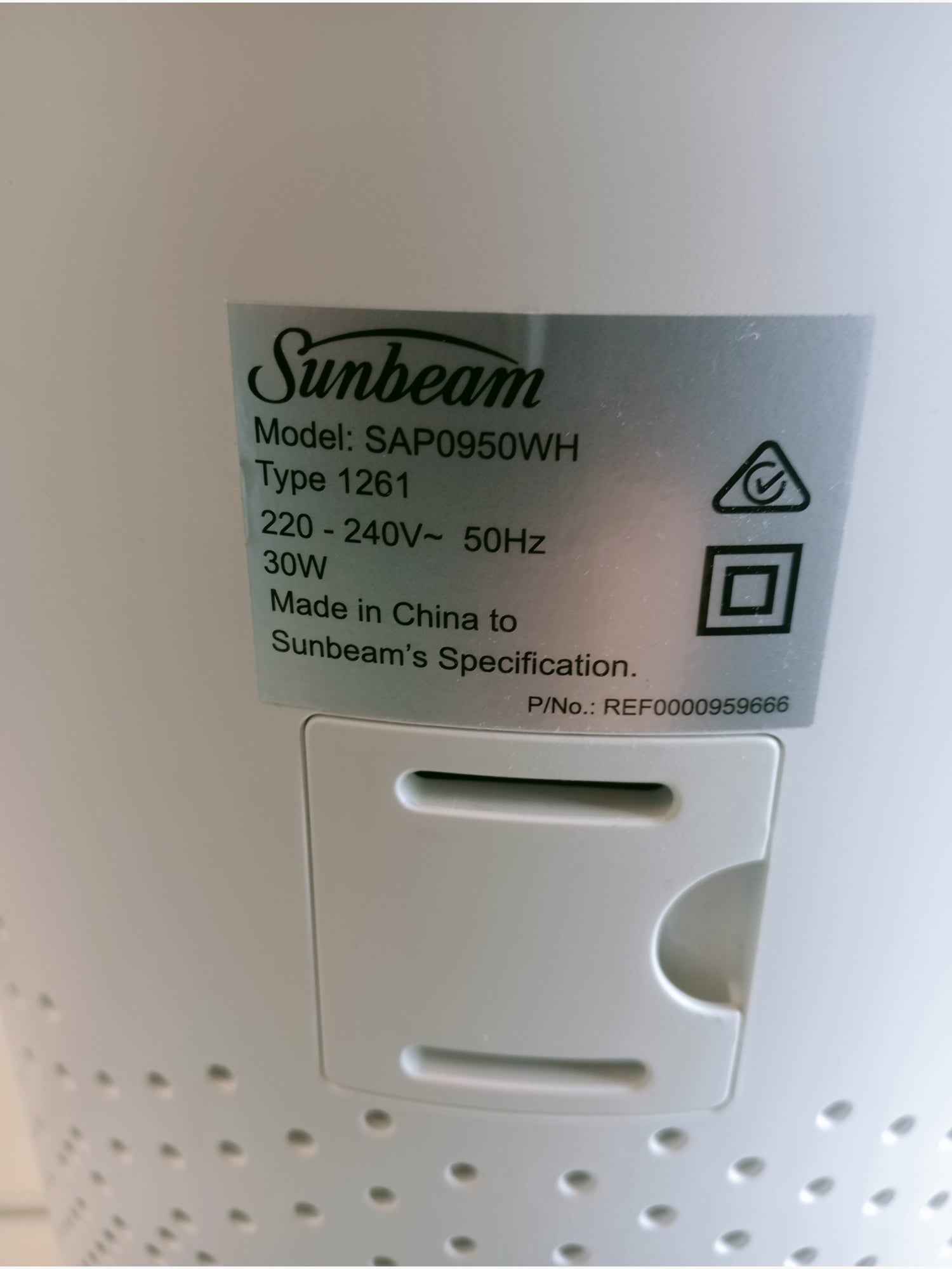 BE Sunbeam Air Purifier - Electrical Goods