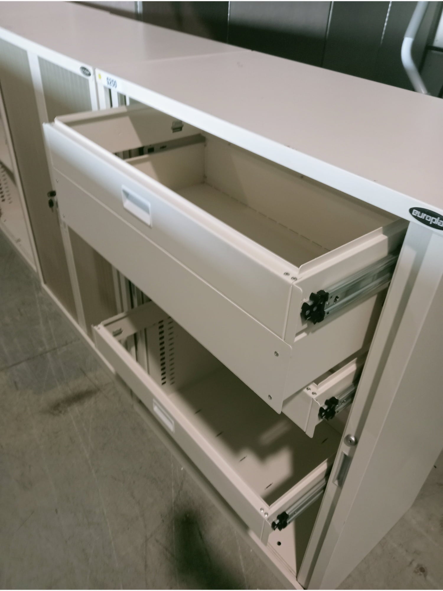 Cream Europlan Metal Filing Tambour - Office furniture