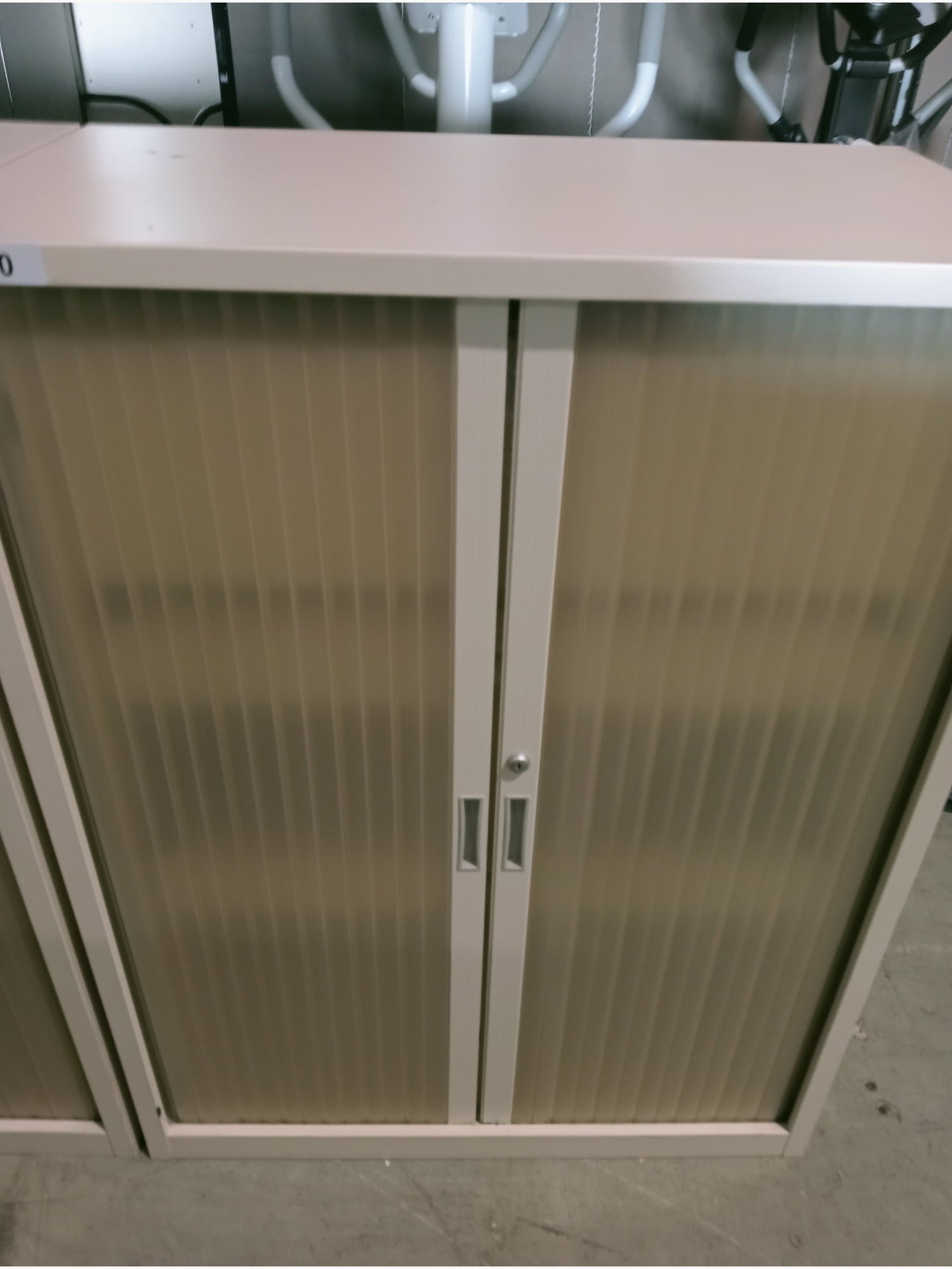 Cream Europlan Metal Tambour - Office furniture