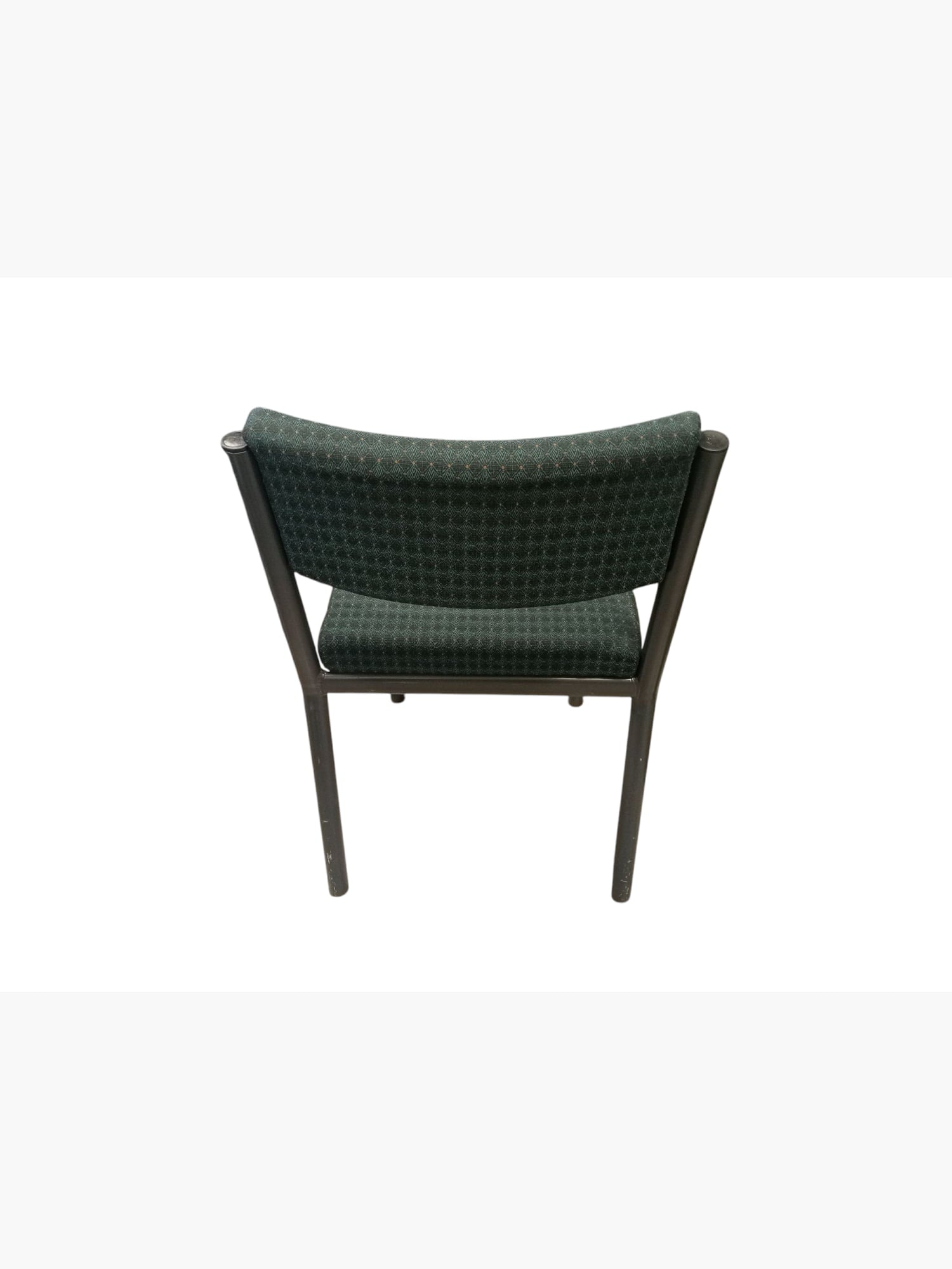 Dark Green Diamond Pattern Stackable Chair - Furniture