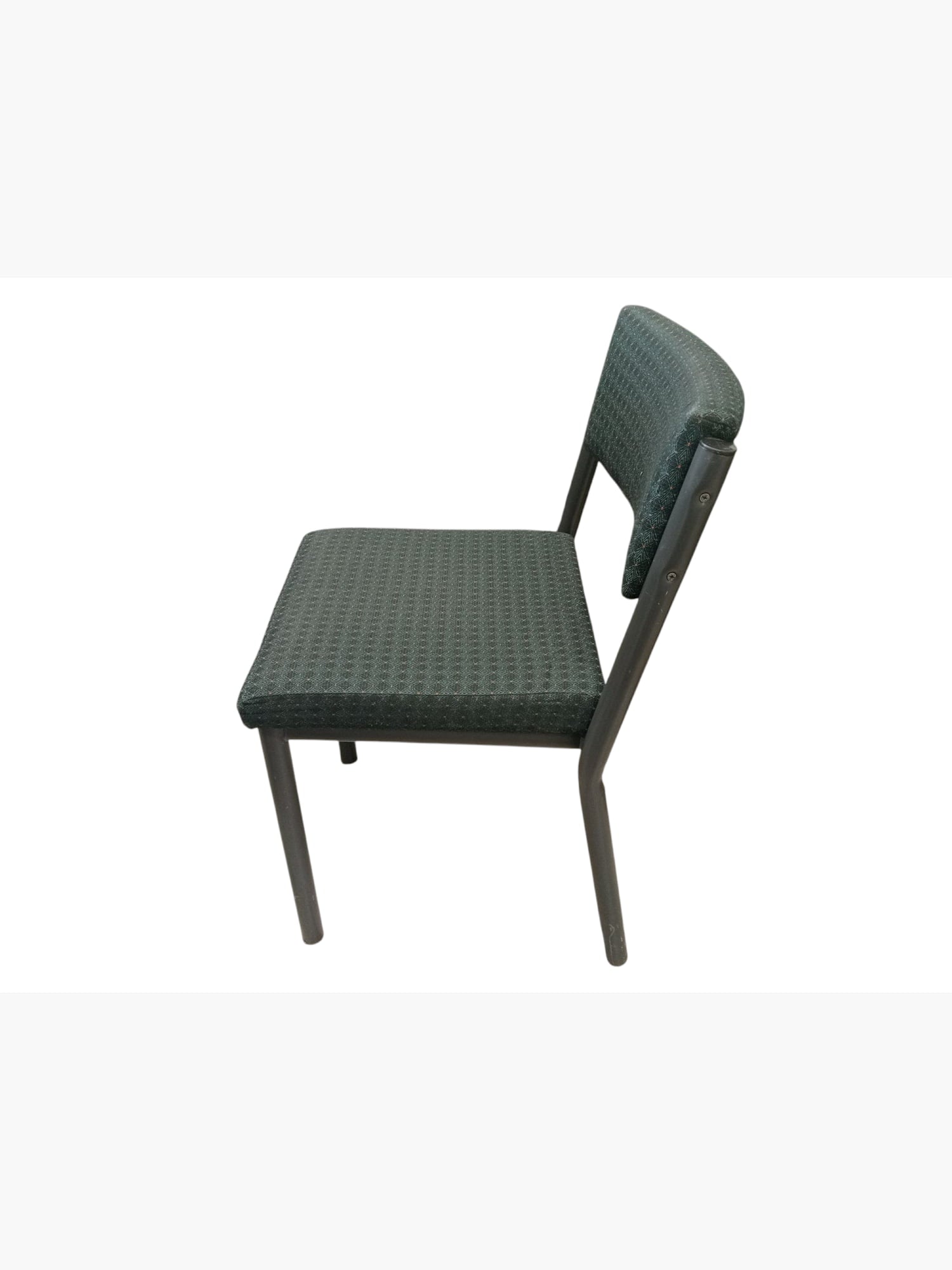 Dark Green Diamond Pattern Stackable Chair - Furniture