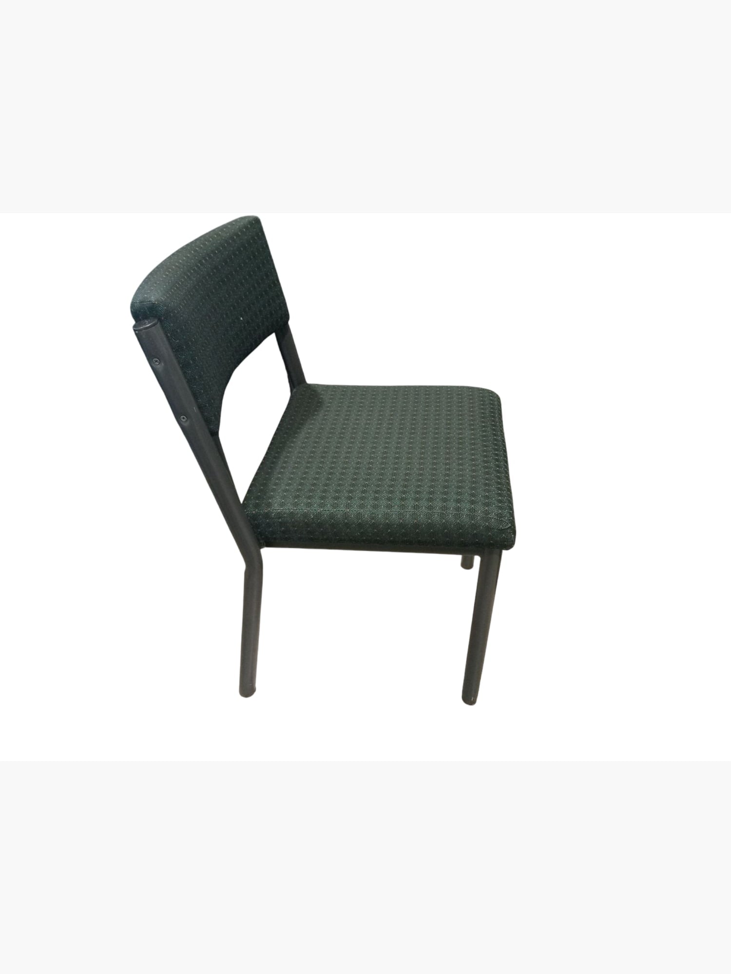 Dark Green Diamond Pattern Stackable Chair - Furniture