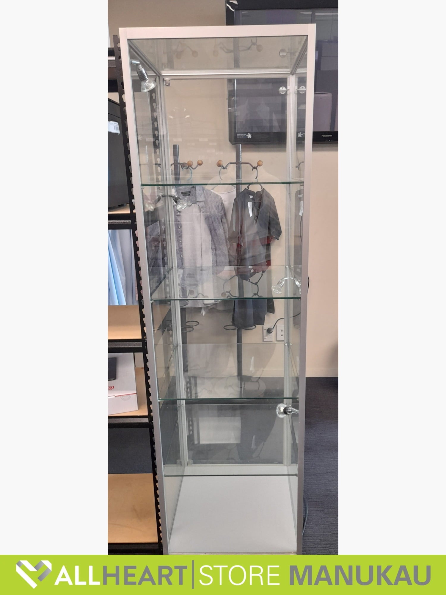 Glass Cabinet - 4 Shelf - Lighting