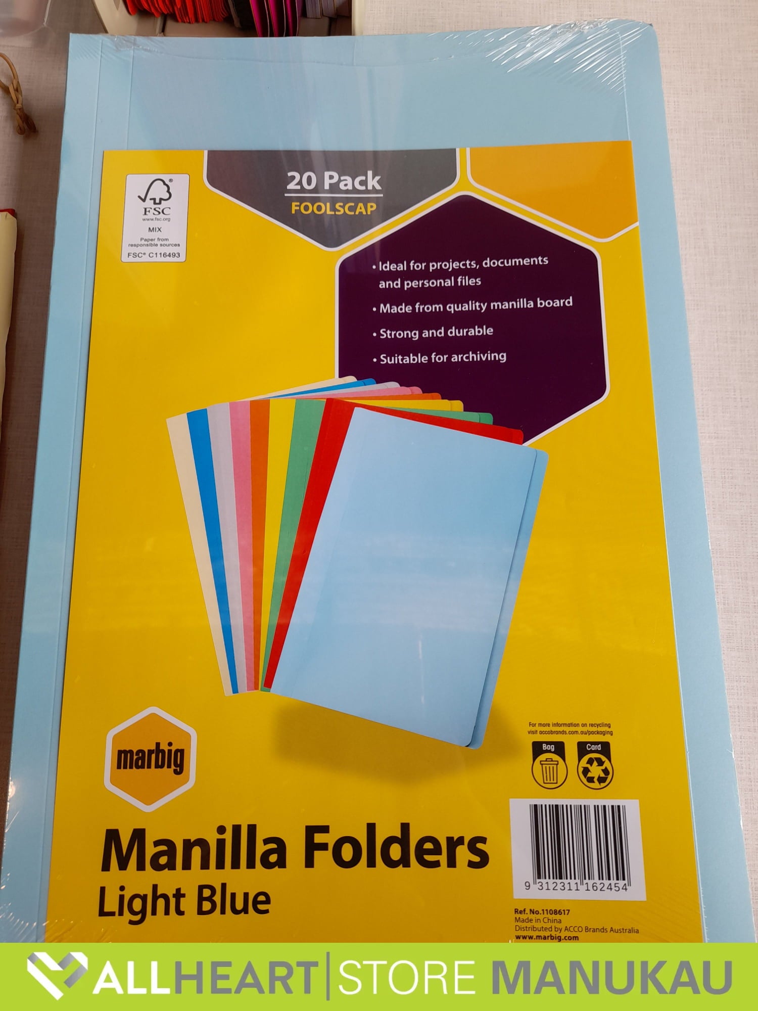 Manilla Folders - Light Blue 20 Pack