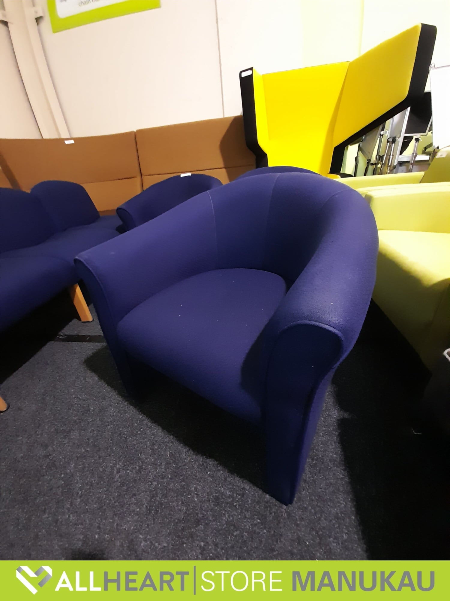Single Chair - Reception Seating - Blue V1