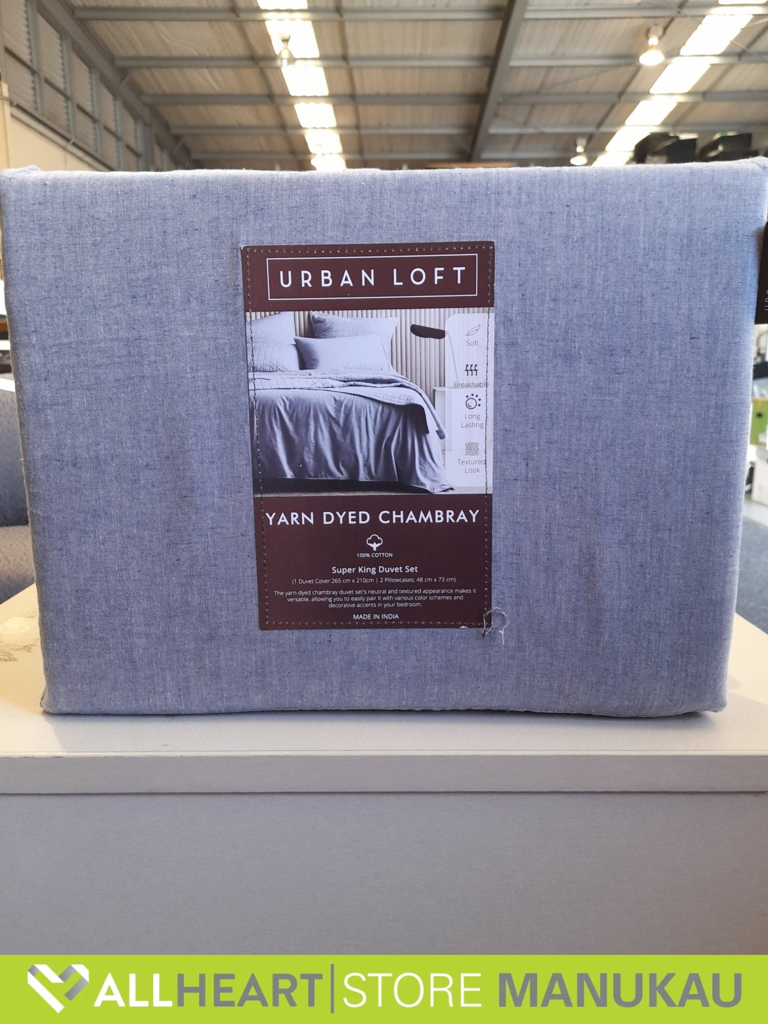 Urban Loft - Duvet Set Super King Blue Denim