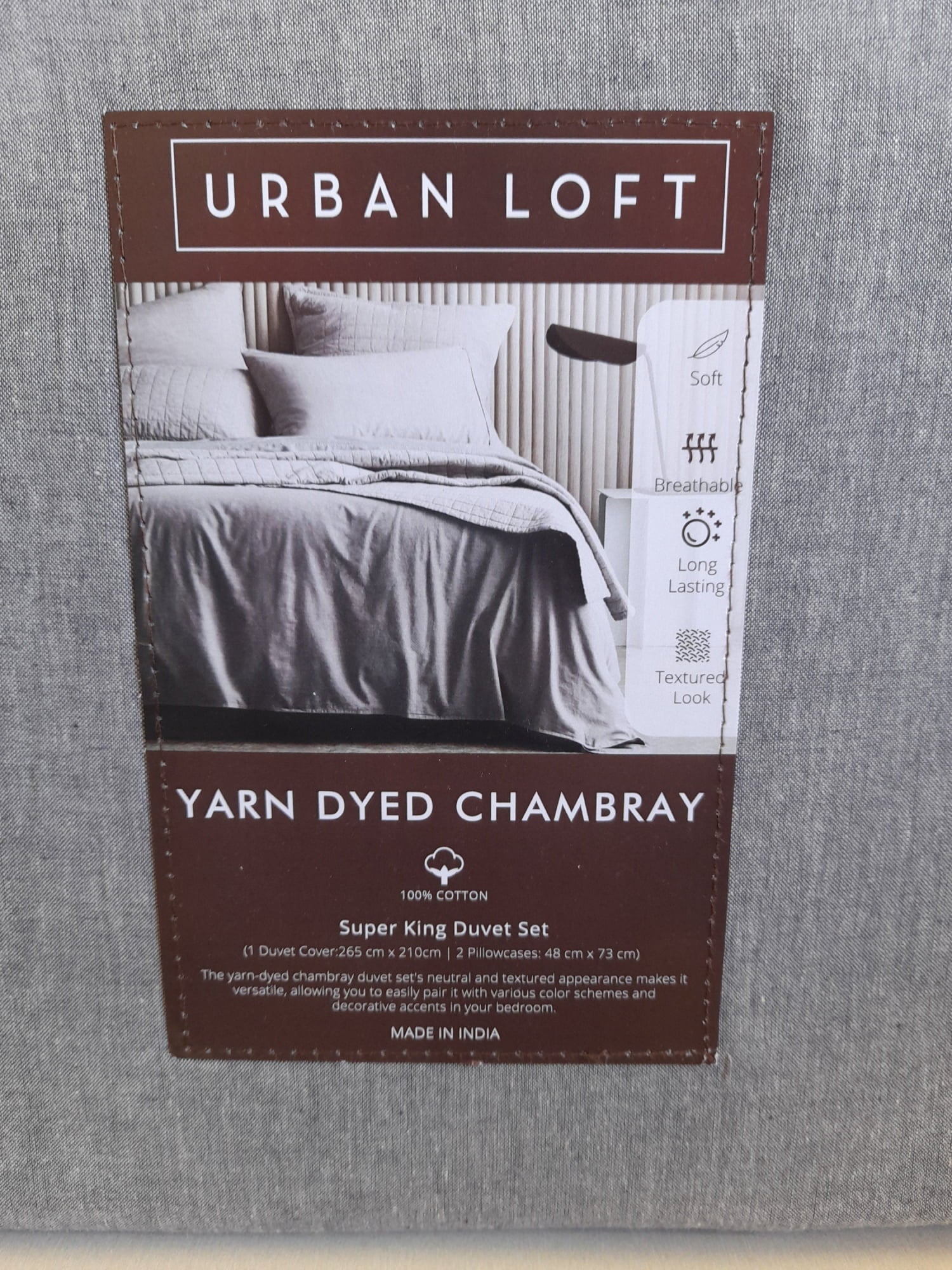 Urban Loft - Duvet Set Super King Light Grey