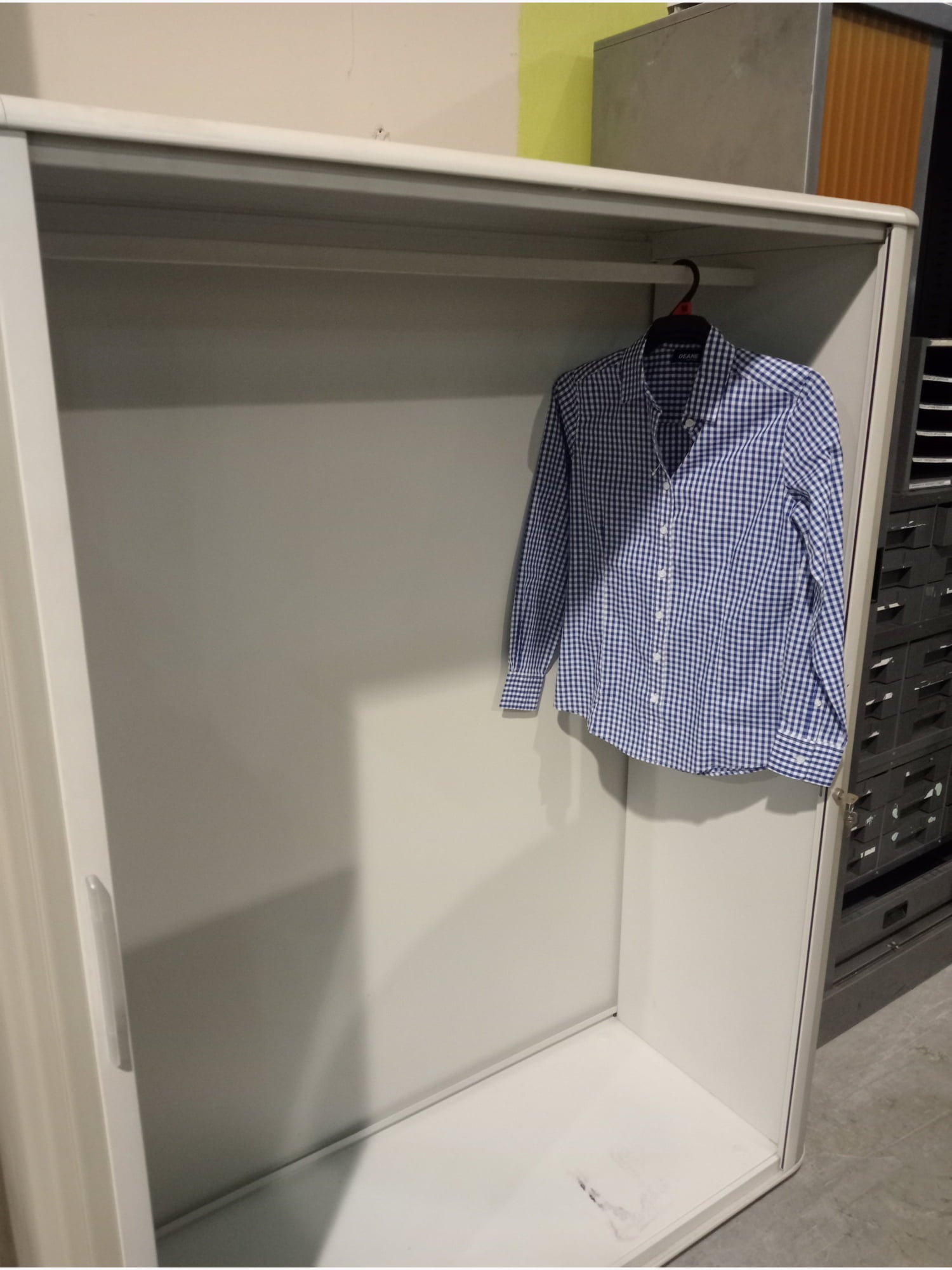 Wardrobe Tambour {Grey} - Office furniture