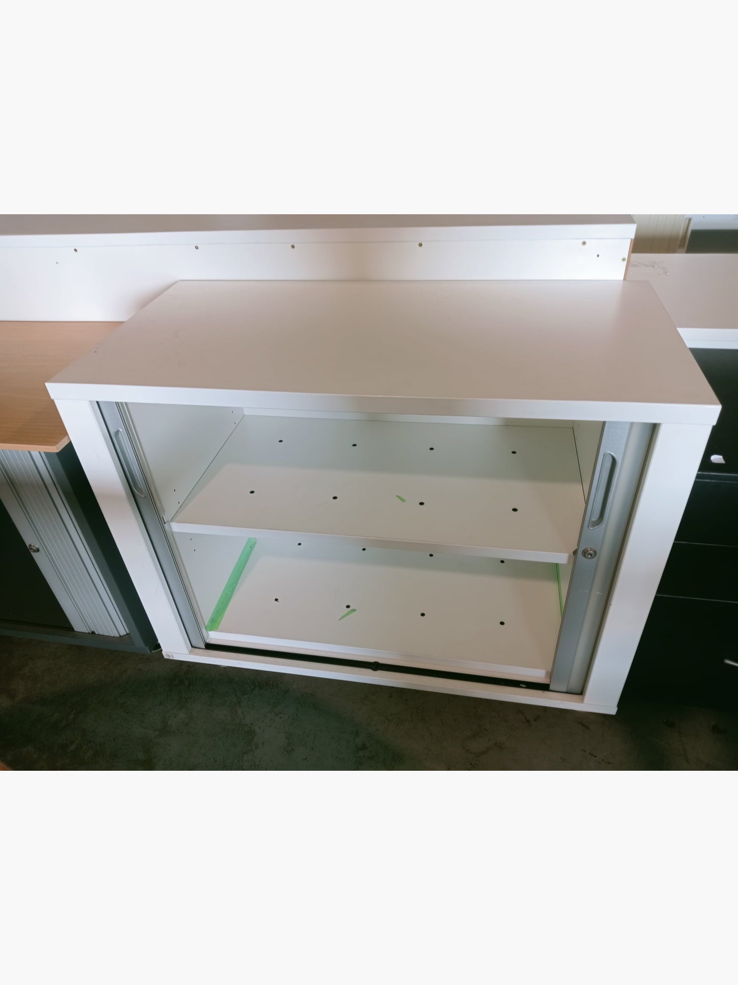 Wooden Frame Tambour on wheels- Small - Office furniture