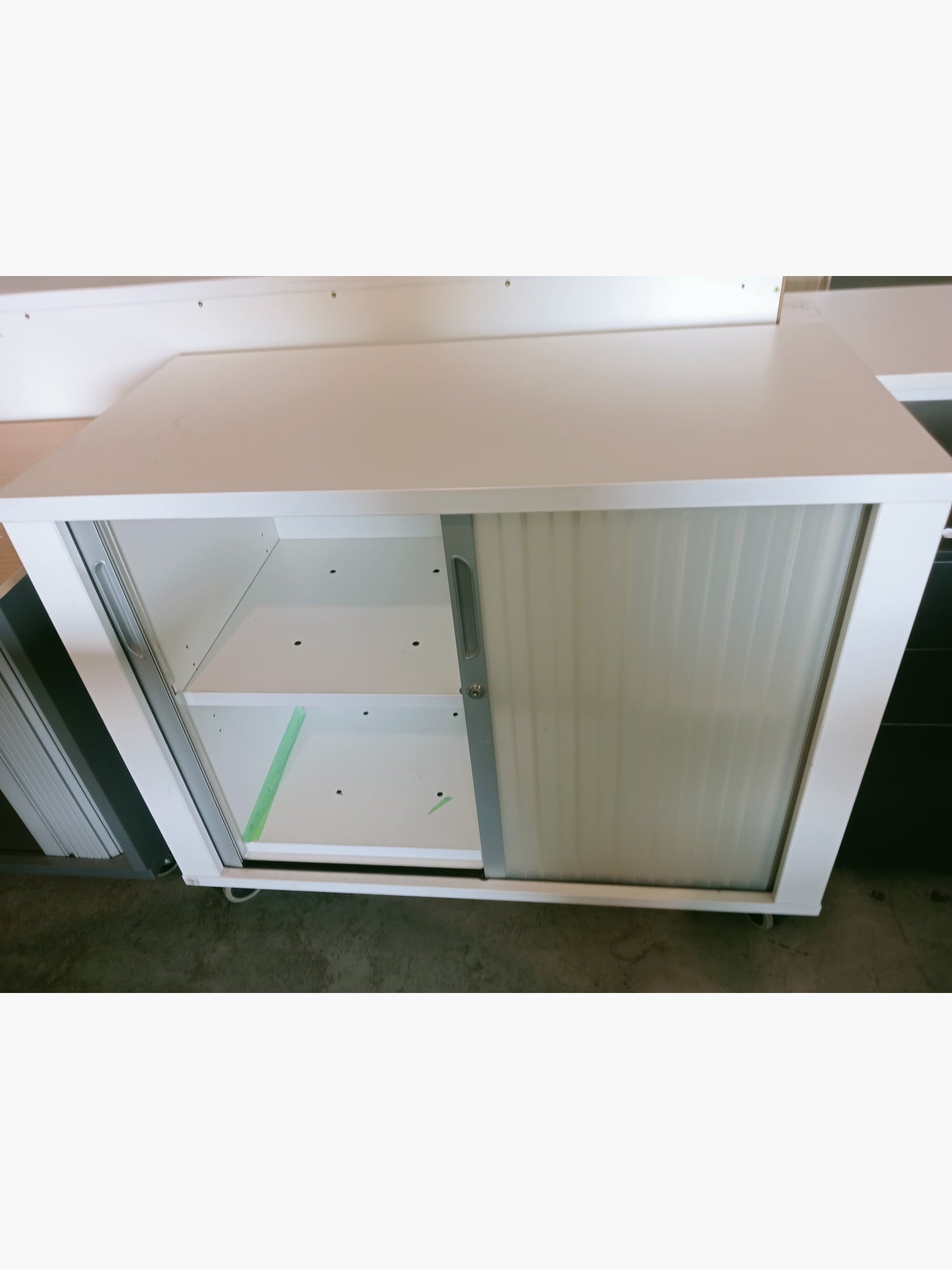 Wooden Frame Tambour on wheels- Small - Office furniture